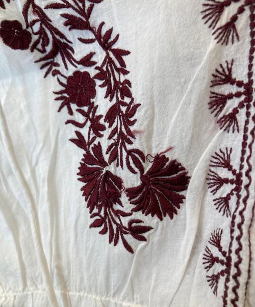 ne quittez pas（ヌキテパ）ne quittez pas (ヌキテパ) コットンボイル刺繍バックリボンワンピース　010481022 ホワイト サイズ:表記がない為不明の古着・服飾アイテム