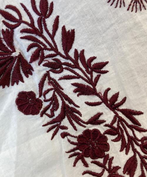 ne quittez pas（ヌキテパ）ne quittez pas (ヌキテパ) コットンボイル刺繍バックリボンワンピース　010481022 ホワイト サイズ:表記がない為不明の古着・服飾アイテム