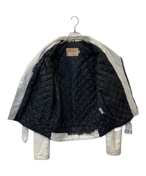 EXCELLED（エクセル）EXCELLED (エクセル) レザージャケット ホワイト サイズ:38の古着・服飾アイテム