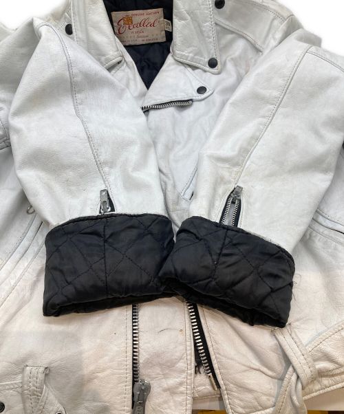 EXCELLED（エクセル）EXCELLED (エクセル) レザージャケット ホワイト サイズ:38の古着・服飾アイテム
