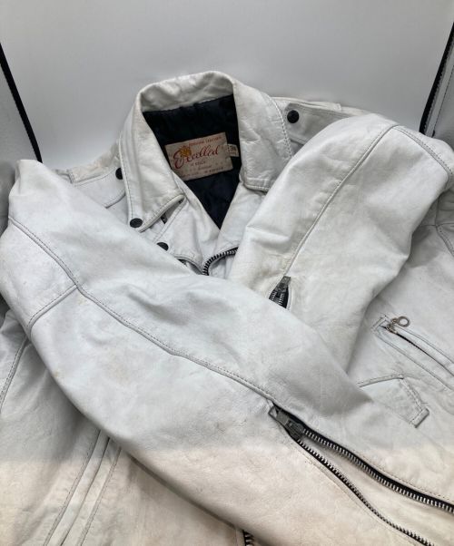 EXCELLED（エクセル）EXCELLED (エクセル) レザージャケット ホワイト サイズ:38の古着・服飾アイテム