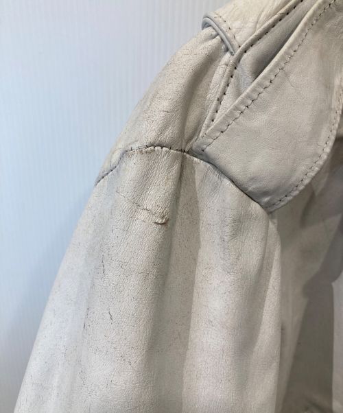 EXCELLED（エクセル）EXCELLED (エクセル) レザージャケット ホワイト サイズ:38の古着・服飾アイテム