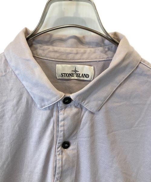 STONE ISLAND（ストーンアイランド）STONE ISLAND (ストーンアイランド) 袖刺繍ポロシャツ　681511408 パープル サイズ:SIZE XLの古着・服飾アイテム