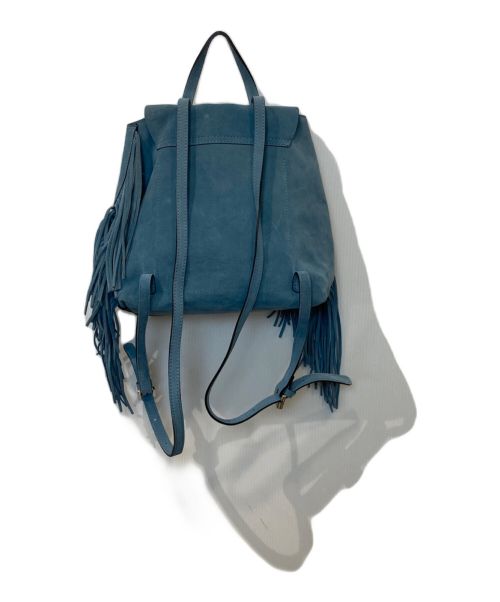 GIANNI CHIARINI（ジャンニ キアリーニ）GIANNI CHIARINI (ジャンニ キアリーニ) フリンジリュック ブルーの古着・服飾アイテム