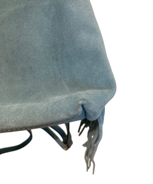 GIANNI CHIARINI（ジャンニ キアリーニ）GIANNI CHIARINI (ジャンニ キアリーニ) フリンジリュック ブルーの古着・服飾アイテム