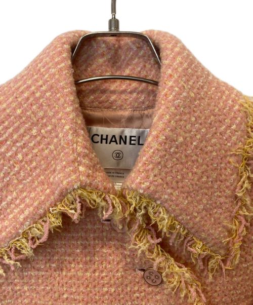 CHANEL（シャネル）CHANEL (シャネル) ツイードジャケット ピンク サイズ:34の古着・服飾アイテム