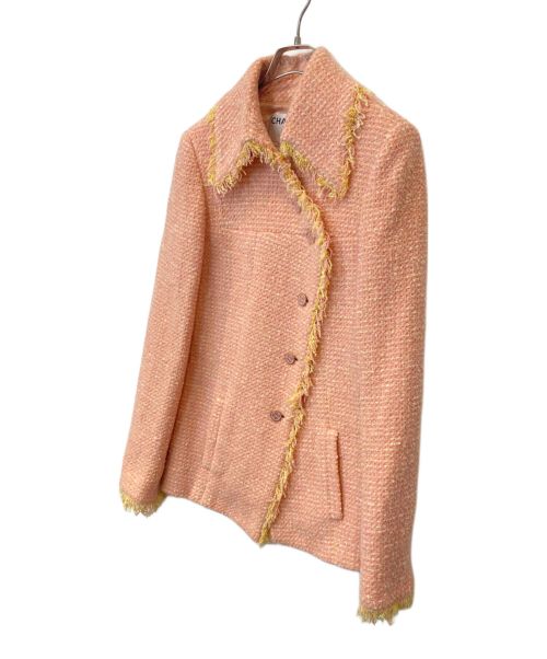 CHANEL（シャネル）CHANEL (シャネル) ツイードジャケット ピンク サイズ:34の古着・服飾アイテム