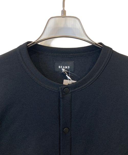BEAMS（ビームス）BEAMS (ビームス) スナップ カーディガン　11-13-3660 ブラック サイズ:L 未使用品の古着・服飾アイテム