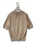UNITED ARROWS TOKYO (ユナイテッドアローズトウキョウ) レディ オーガンジー 5分袖 ニット 1518-183-1859 ベージュ サイズ:表記がないため不明：4500円