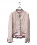 CHANELシャネル）の古着「04C アイスクリーム柄ツイードジャケット P22468W03245」｜ピンク