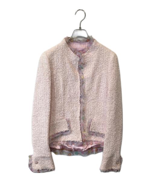 CHANEL（シャネル）CHANEL (シャネル) 04C アイスクリーム柄ツイードジャケット P22468W03245 ピンク サイズ:38の古着・服飾アイテム