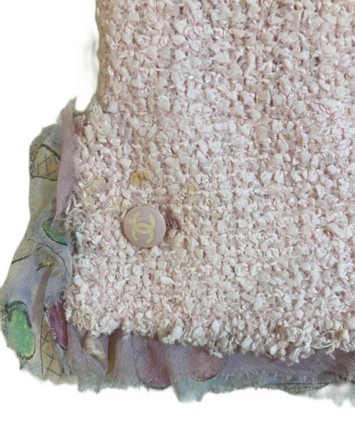 CHANEL（シャネル）CHANEL (シャネル) 04C アイスクリーム柄ツイードジャケット P22468W03245 ピンク サイズ:38の古着・服飾アイテム