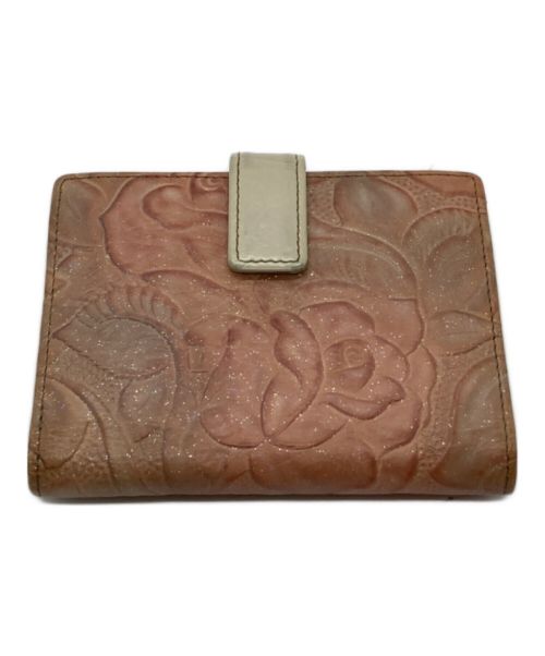 KATHARINE HAMNETT（キャサリンハムネット）KATHARINE HAMNETT (キャサリンハムネット) 3つ折り財布 ピンクの古着・服飾アイテム