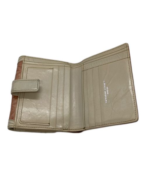 KATHARINE HAMNETT（キャサリンハムネット）KATHARINE HAMNETT (キャサリンハムネット) 3つ折り財布 ピンクの古着・服飾アイテム