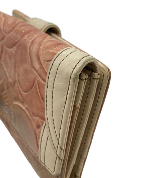 KATHARINE HAMNETT（キャサリンハムネット）KATHARINE HAMNETT (キャサリンハムネット) 3つ折り財布 ピンクの古着・服飾アイテム