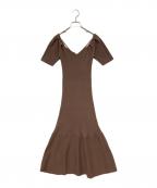 MISTREASSミストレアス）の古着「ニットワンピース」｜ブラウン