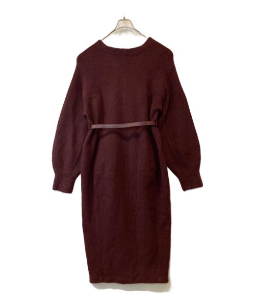 Snidel（スナイデル）Snidel (スナイデル) ベルティッドコーディガン ボルドー サイズ:FREEの古着・服飾アイテム