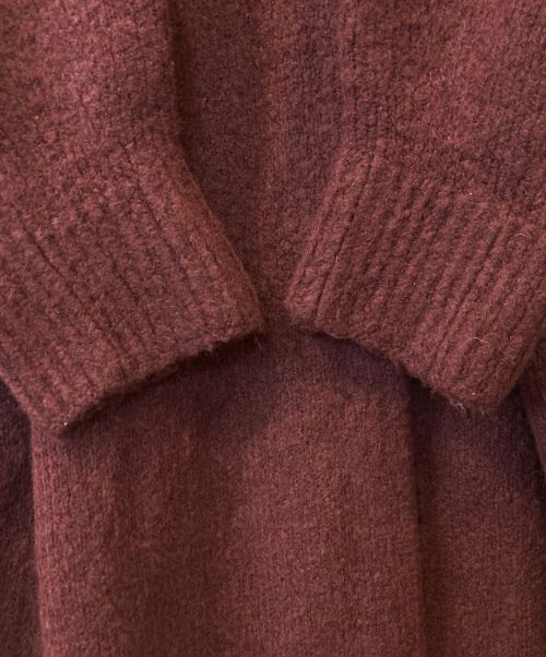 Snidel（スナイデル）Snidel (スナイデル) ベルティッドコーディガン ボルドー サイズ:FREEの古着・服飾アイテム