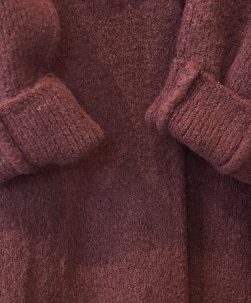 Snidel（スナイデル）Snidel (スナイデル) ベルティッドコーディガン ボルドー サイズ:FREEの古着・服飾アイテム