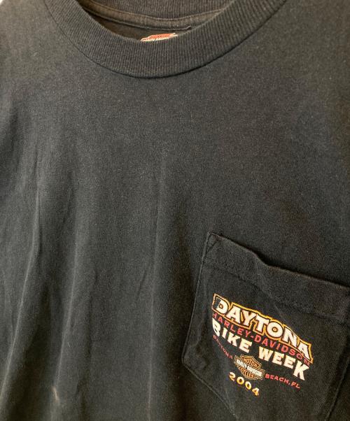 HARLEY-DAVIDSON（ハーレーダビッドソン）HARLEY-DAVIDSON (ハーレーダビッドソン) ポケットTシャツ ブラック サイズ:XLの古着・服飾アイテム