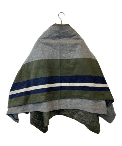 muller of yoshiokubo（ミュラーオブヨシオクボ）muller of yoshiokubo (ミュラーオブヨシオクボ) ケープドッキングダウンジャケット MLF15706 カーキ×グレー サイズ:38の古着・服飾アイテム