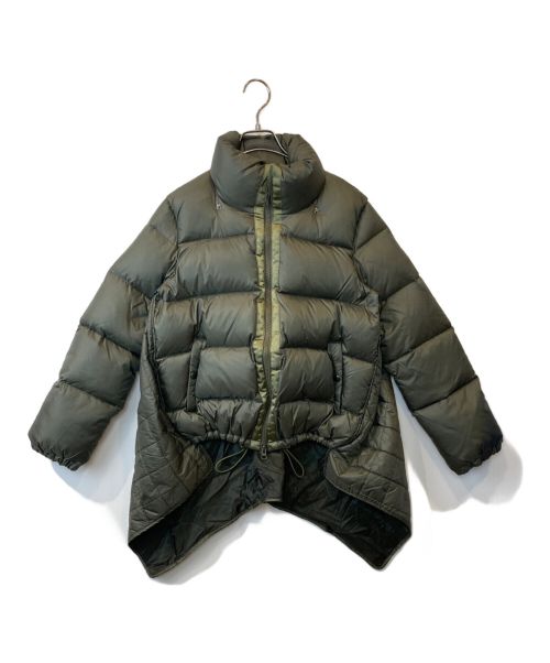muller of yoshiokubo（ミュラーオブヨシオクボ）muller of yoshiokubo (ミュラーオブヨシオクボ) ケープドッキングダウンジャケット MLF15706 カーキ×グレー サイズ:38の古着・服飾アイテム