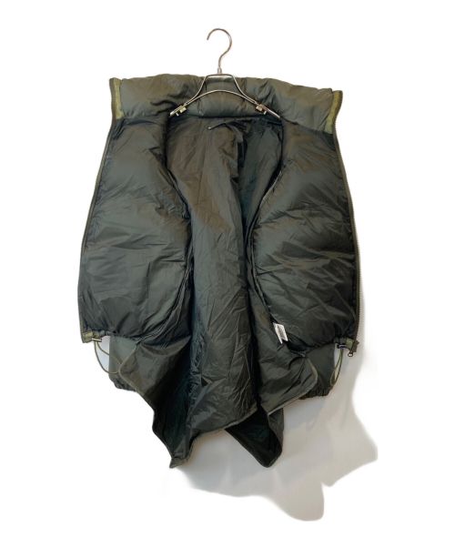 muller of yoshiokubo（ミュラーオブヨシオクボ）muller of yoshiokubo (ミュラーオブヨシオクボ) ケープドッキングダウンジャケット MLF15706 カーキ×グレー サイズ:38の古着・服飾アイテム