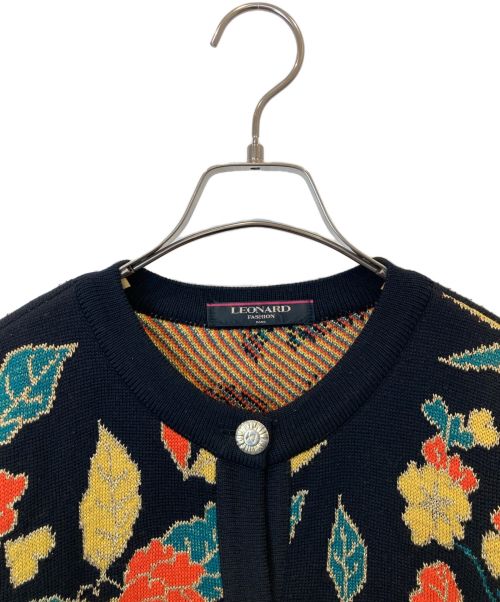 LEONARD（レオナール）LEONARD (レオナール) ウールニットカーディガン G-HG-2 ブラック サイズ:Mの古着・服飾アイテム