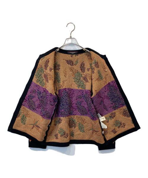 LEONARD（レオナール）LEONARD (レオナール) ウールニットカーディガン G-HG-2 ブラック サイズ:Mの古着・服飾アイテム