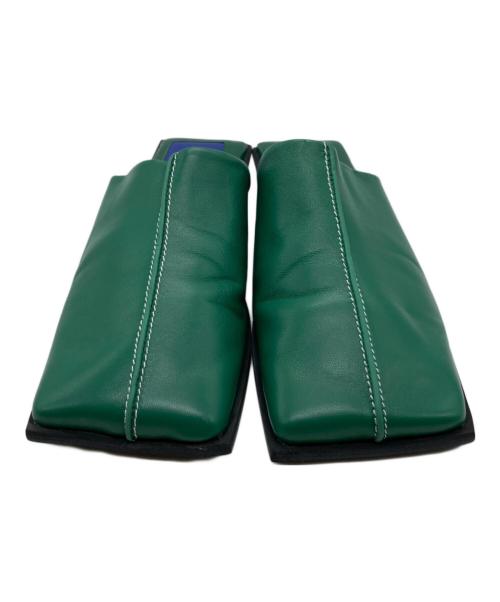 UN3D.（アンスリード）UN3D. (アンスリード) クエアフラットシューズ　522221802101 グリーン サイズ:38の古着・服飾アイテム