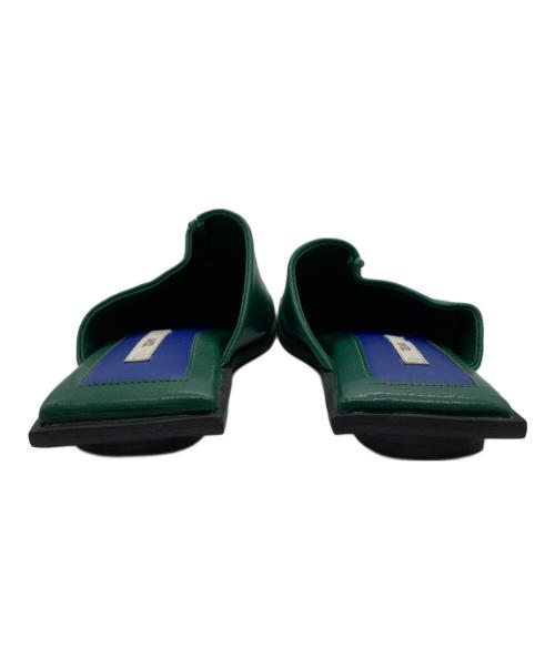 UN3D.（アンスリード）UN3D. (アンスリード) クエアフラットシューズ　522221802101 グリーン サイズ:38の古着・服飾アイテム