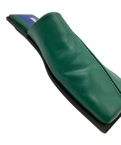 UN3D.（アンスリード）UN3D. (アンスリード) クエアフラットシューズ　522221802101 グリーン サイズ:38の古着・服飾アイテム