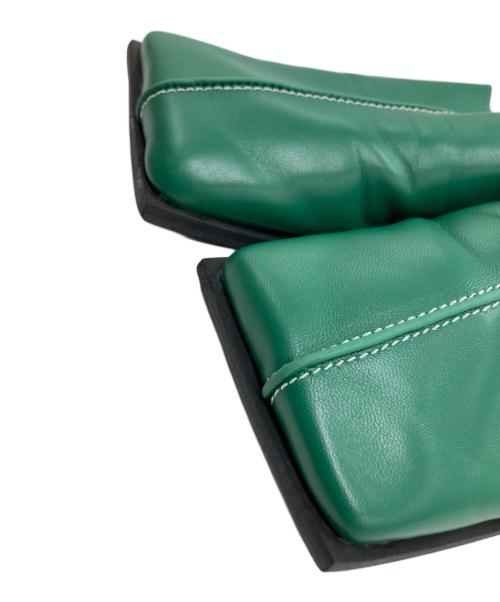 UN3D.（アンスリード）UN3D. (アンスリード) クエアフラットシューズ　522221802101 グリーン サイズ:38の古着・服飾アイテム