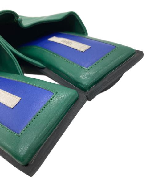 UN3D.（アンスリード）UN3D. (アンスリード) クエアフラットシューズ　522221802101 グリーン サイズ:38の古着・服飾アイテム