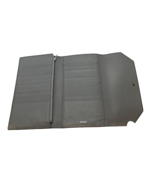 BALENCIAGA（バレンシアガ）BALENCIAGA (バレンシアガ) ENVELOPE スリム ロングウォレット グレーの古着・服飾アイテム