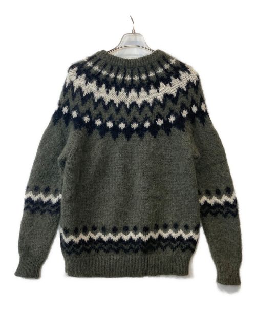 BATONER（バトナ―）BATONER (バトナ―) MOHAIR NORDIC CREW NECK BN-20FM-052 ニット グリーン サイズ:2の古着・服飾アイテム