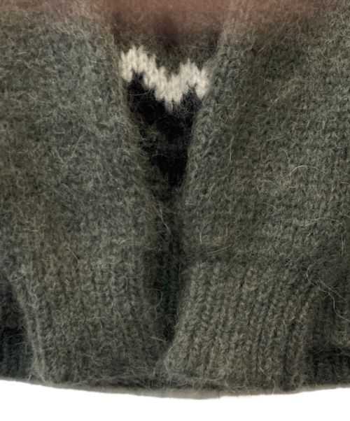 BATONER（バトナ―）BATONER (バトナ―) MOHAIR NORDIC CREW NECK BN-20FM-052 ニット グリーン サイズ:2の古着・服飾アイテム