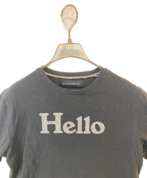 MADISON BLUE（マディソンブルー）MADISON BLUE (マディソンブルー) HELLO CREW NECK TEE Tシャツ　MB214-7010HP　 ブラック サイズ:1の古着・服飾アイテム