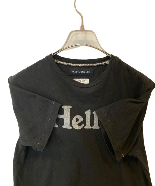 MADISON BLUE（マディソンブルー）MADISON BLUE (マディソンブルー) HELLO CREW NECK TEE Tシャツ　MB214-7010HP　 ブラック サイズ:1の古着・服飾アイテム