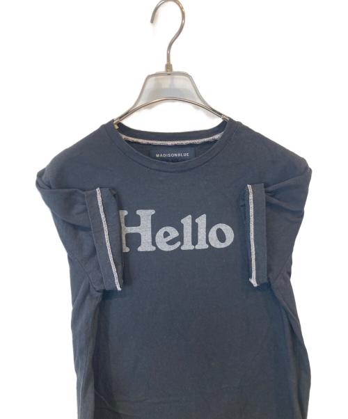 MADISON BLUE（マディソンブルー）MADISON BLUE (マディソンブルー) HELLO CREW NECK TEE Tシャツ　MB214-7010HP　 ブラック サイズ:1の古着・服飾アイテム