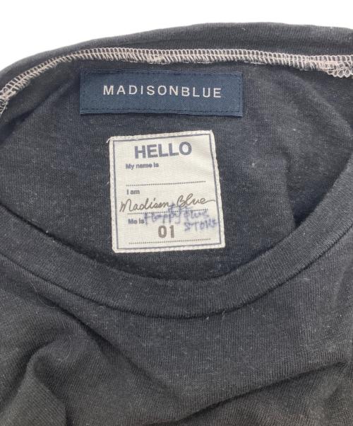 MADISON BLUE（マディソンブルー）MADISON BLUE (マディソンブルー) HELLO CREW NECK TEE Tシャツ　MB214-7010HP　 ブラック サイズ:1の古着・服飾アイテム