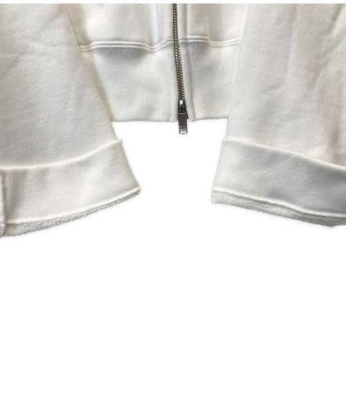 CLANE（クラネ）CLANE (クラネ) SLIT SLEEVE COMPACT ZIP UP HOODIE パーカ ホワイト サイズ:2の古着・服飾アイテム