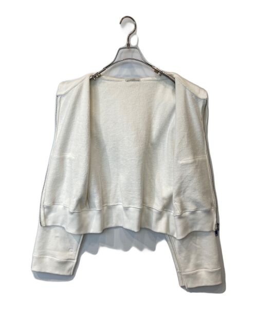 CLANE（クラネ）CLANE (クラネ) SLIT SLEEVE COMPACT ZIP UP HOODIE パーカ ホワイト サイズ:2の古着・服飾アイテム