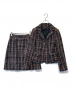 DKNYダナキャランニューヨーク）の古着「ツィードスーツ」｜グレー