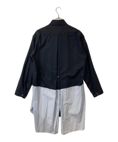 by H.（バイエイチ）by H. (バイエイチ) デザイン切替ロングシャツ ブラック サイズ:3の古着・服飾アイテム