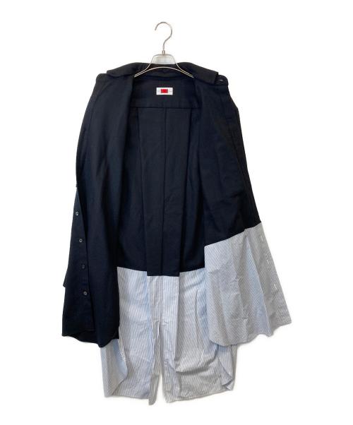 by H.（バイエイチ）by H. (バイエイチ) デザイン切替ロングシャツ ブラック サイズ:3の古着・服飾アイテム