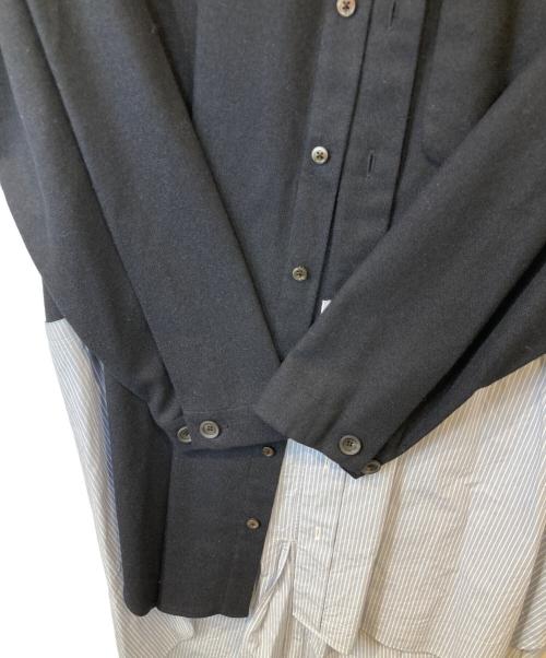 by H.（バイエイチ）by H. (バイエイチ) デザイン切替ロングシャツ ブラック サイズ:3の古着・服飾アイテム