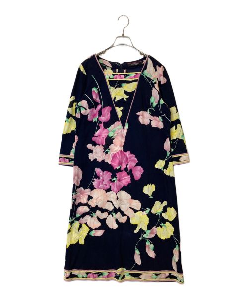 LEONARD（レオナール）LEONARD (レオナール) フラワーワンピース ブラック サイズ:42の古着・服飾アイテム