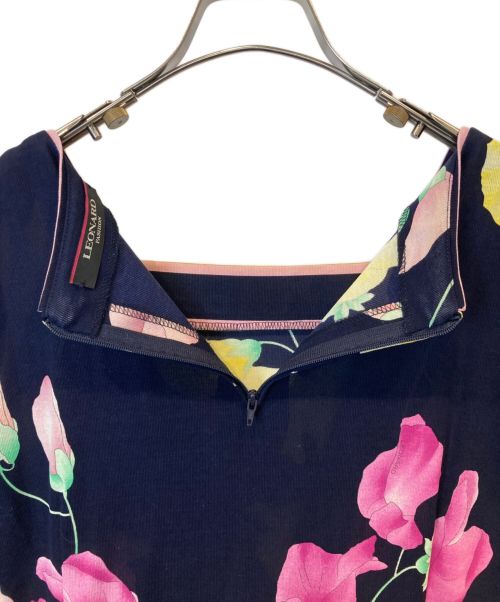 LEONARD（レオナール）LEONARD (レオナール) フラワーワンピース ブラック サイズ:42の古着・服飾アイテム