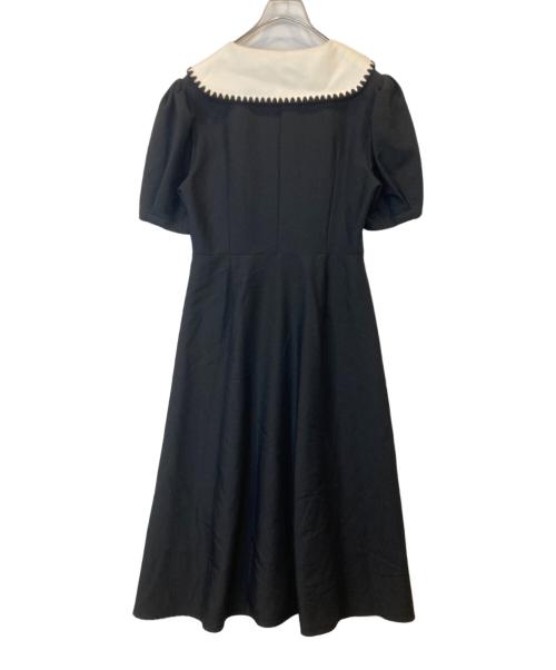 Fano Studios（ファノ ストゥディオズ）Fano Studios (ファノ ストゥディオズ) Embroidery collar puff sleeve dress ブラック サイズ:Lの古着・服飾アイテム